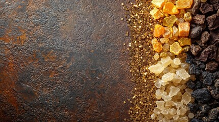 Arrangement of Frankincense, Myrrh, and Gold Crystals