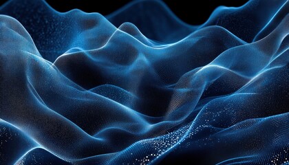 Fototapeta premium Abstract Blue Waves.