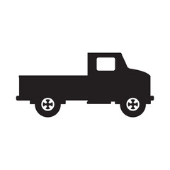 Vintage truck silhouette vector illustration