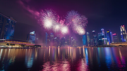 夜空に広がる華やかな花火