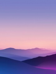 Obraz premium Gradient Landscape Wallpaper with Soft Purple and Pink Tones for Tranquil and Minimalist Backgrounds