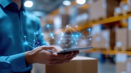 Innovative digital technology concepts and futuristic intelligence solutions  Wireless mobile connectivity cloud computing and data analytics