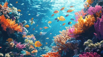 Vibrant Underwater Coral Reef