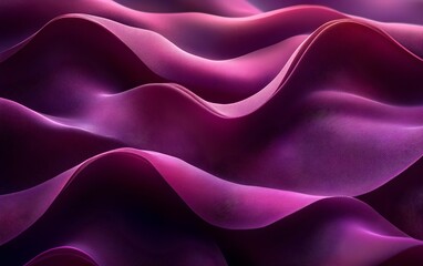 Obraz premium Abstract wavy fabric in deep shades of purple creating a smooth, flowing texture that evokes a sense of elegance and depth.