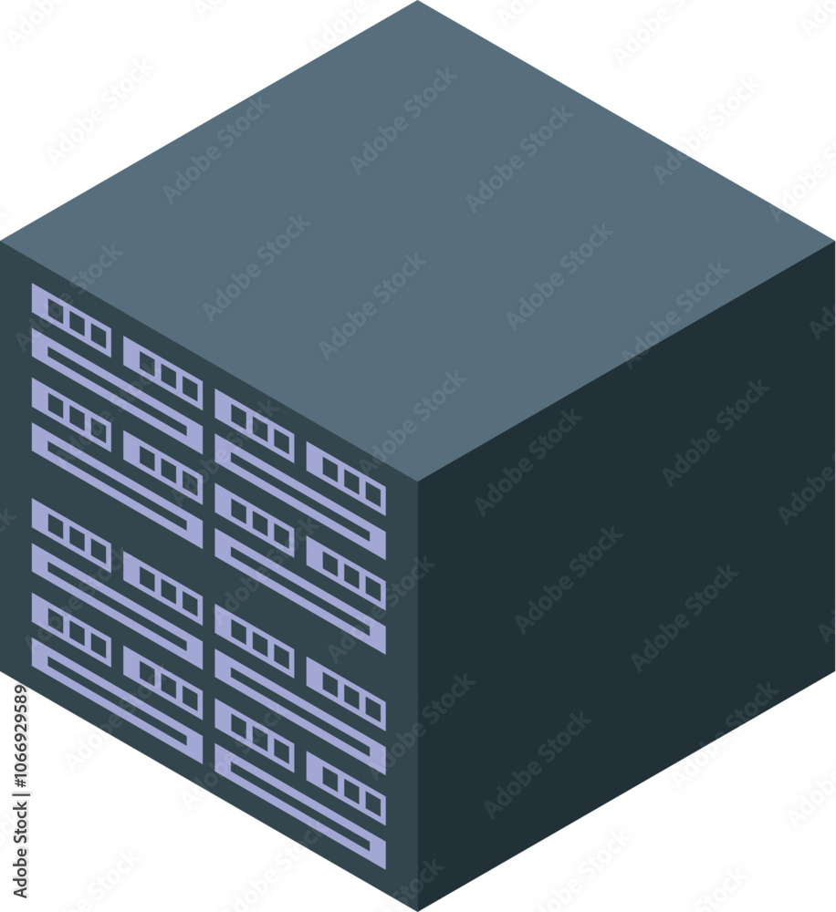 Poster server unit processing big data, modern data center with computing resources