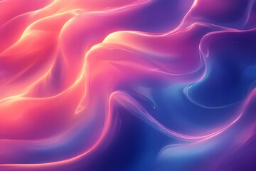 Obraz premium A vibrant abstract wave pattern featuring swirling shades of pink, purple, and blue, creating a sense of movement and fluidity, perfect for modern design backgrounds.
