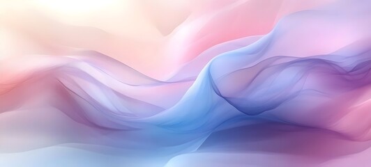 Fototapeta premium A vibrant abstract wave of soft pastel hues, blending pink and blue shades, creating a serene and dreamy atmosphere, perfect for backgrounds or creative projects.