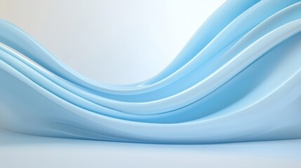 Obraz premium A blue wave with a white background