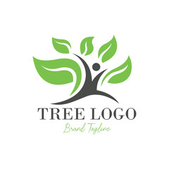 Tree logo template stock vector