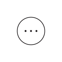 Three dots icon. Minimal ellipsis symbol. Simple circle shape. Vector graphic.