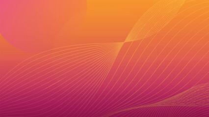 Abstract pink orange gradient desktop wallpaper vector. Gradient pink orange Digital technology background. Digital Abstract pink orange gradient dark desktop wallpaper background vector
