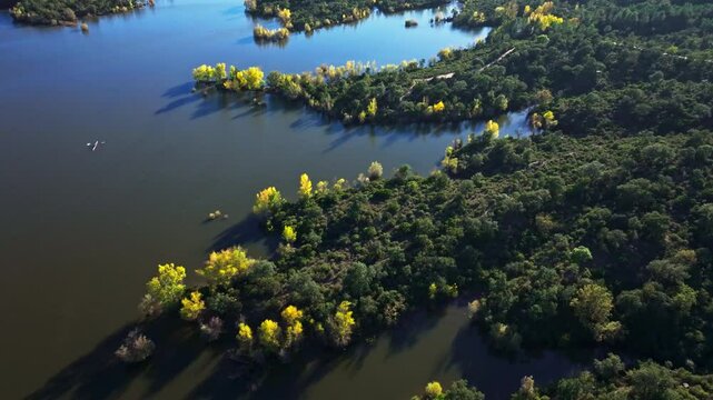 Aerial view of Lake of Saint-Cassien in South of France