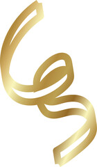 Gold ribbon line. Element for design