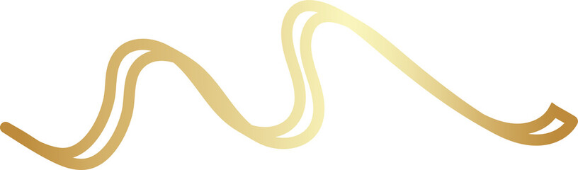 Gold ribbon line. Element for design
