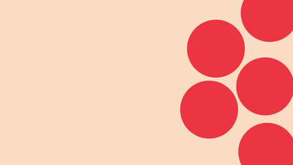 Abstract circle shape red beige cream desktop wallpaper vector. Red shape on beige cream background. Abstract shape red beige cream desktop wallpaper background vector