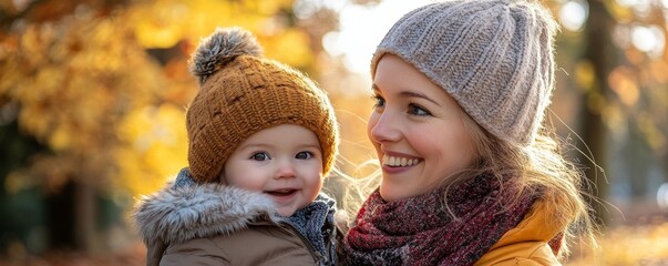 Obraz premium happy holidays, Mum and daughter play together in the park, Generative AI