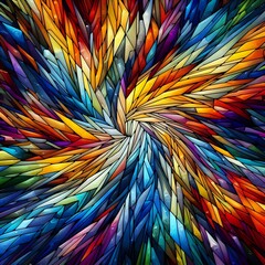 colorful spiral in polygon style