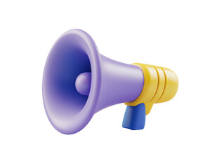 a purple and yellow toy megaphone