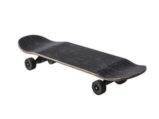 a black skateboard with wheels