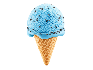 a blue ice cream cone
