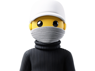 a cartoon character wearing a mask