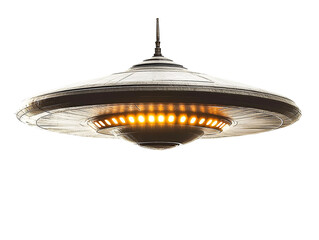 a ufo shaped object with lights