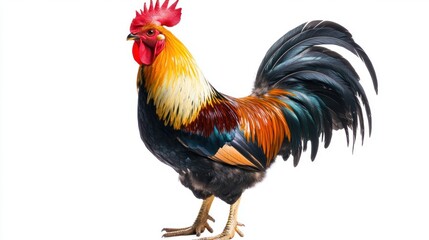 Fototapeta premium A Colorful Rooster with a Proud Stance