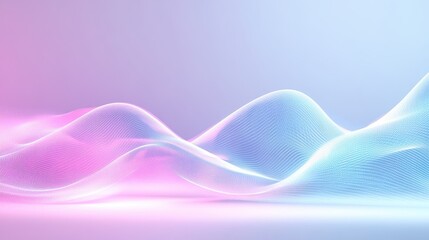 A blue and pink wave with a purple and pink background