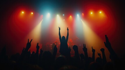 Vibrant Silhouette at a Concert Scene