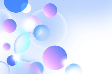 Abstract geometric circle gradient soft light pastel blue bokeh background design for Graphic Business technology digital illustration web template background backdrop desktop wallpaper bubbles banner