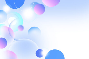 Abstract geometric circle gradient soft light pastel blue bokeh background design for Graphic Business technology digital illustration web template background backdrop desktop wallpaper bubbles banner