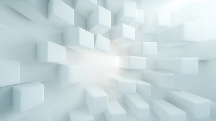 Fototapeta premium A white background with a bunch of white cubes