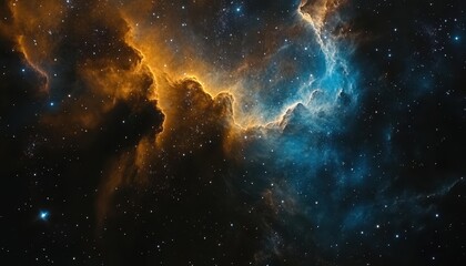 A breathtaking view of deep space with vibrant nebulae and distant galaxies