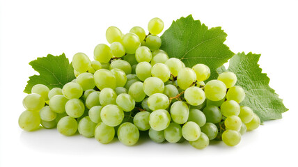 A bunch of grapes isolated on a white background