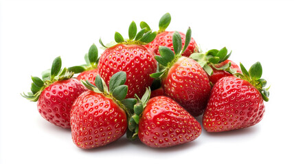 A fresh strawberry isolated on a white background