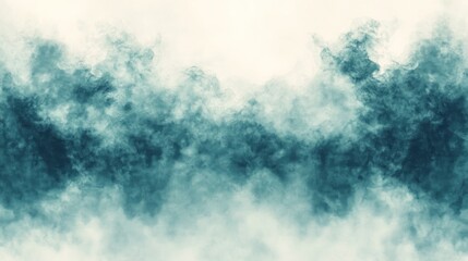 Obraz premium Abstract blue smoke clouds on white background.