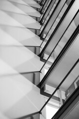 Naklejka premium Monochrome Flat Light and Shadow Pattern