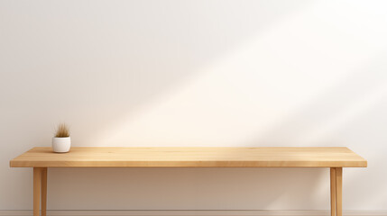 Fototapeta premium empty room with table and lamp