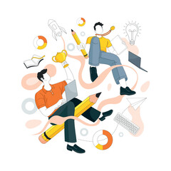 Illustration of business achievement