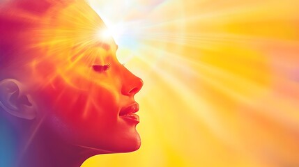 Glowing UV Rays Highlighting the Risks of Sun Exposure on Skin