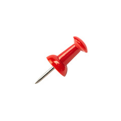 Red Push Pin for Office Organization on transparent background cutout, PNG file, Cutout file