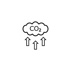 Carbon dioxide icon for your web site design isolated on white background.