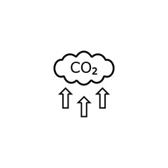 Carbon dioxide icon for your web site design isolated on white background.