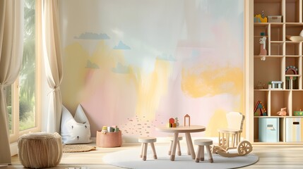 Subtle pastels that ignite imagination and curiosity AI generated illustration