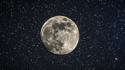 Fototapeta premium The moon slowly moving through a starlit sky AI generated illustration