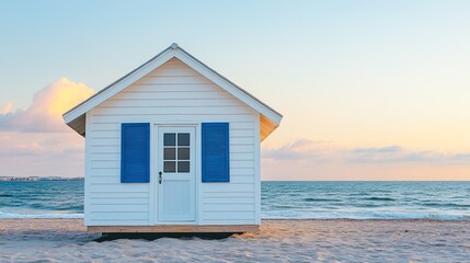 Beach House Sunset Coastal Cottage Ocean View Summer Vacation