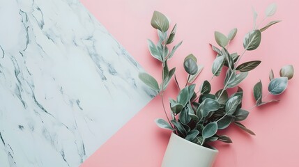 Utilize soft hues of baby pink and light grey for a minimalist and sophisticated aesthetic AI generated illustration