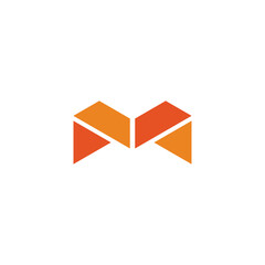 Geometric Letter M Logo design vector template