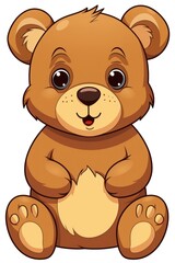 Obraz premium Bear cartoon mammal cute.