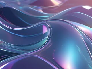 abstract colorful holographic curve glass effect background image